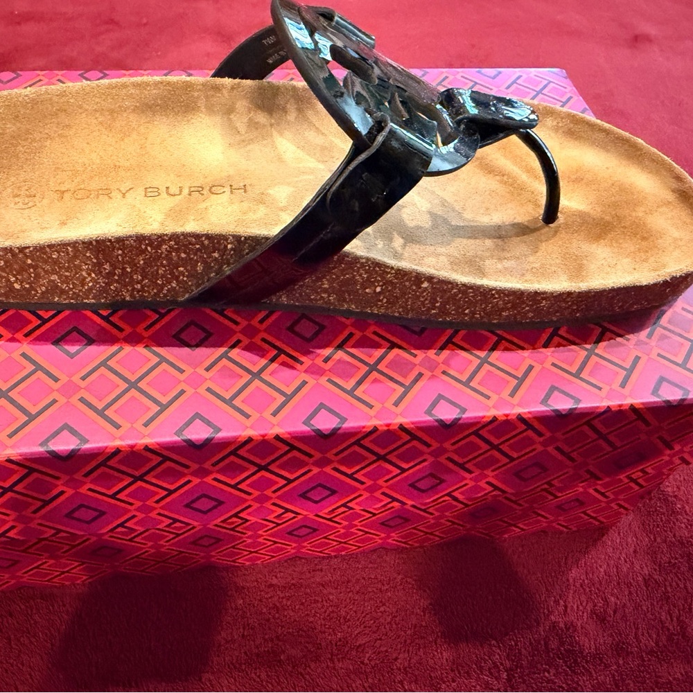 Tory Burch Black and Tan Miller Cloud - Picture 10 of 11